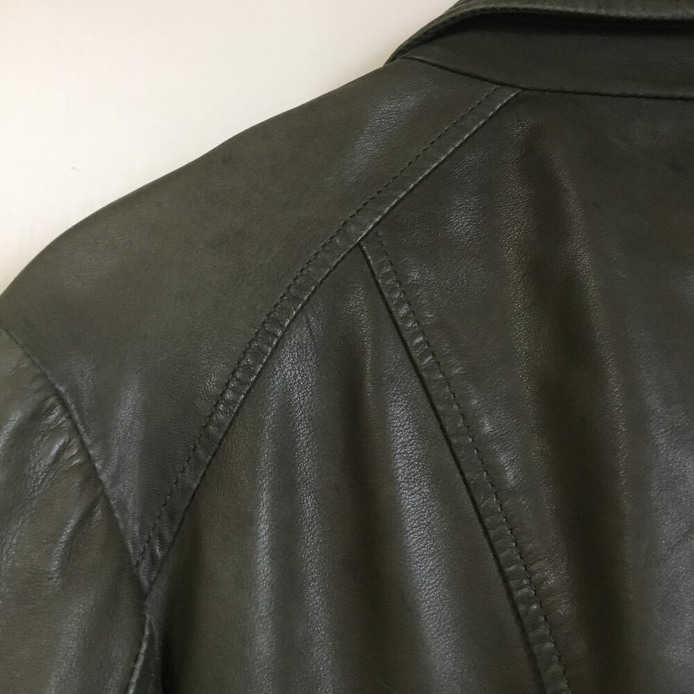 VTG Y2K Danier Leather Field Utility Jacket Earthy Brown S - Picture 7 of 16